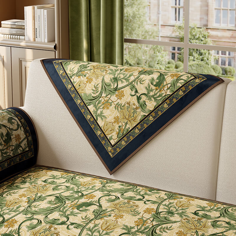 Garden Vintage Muebles de lujo Protectora de protección de la cubierta del sofá sin deslizamiento