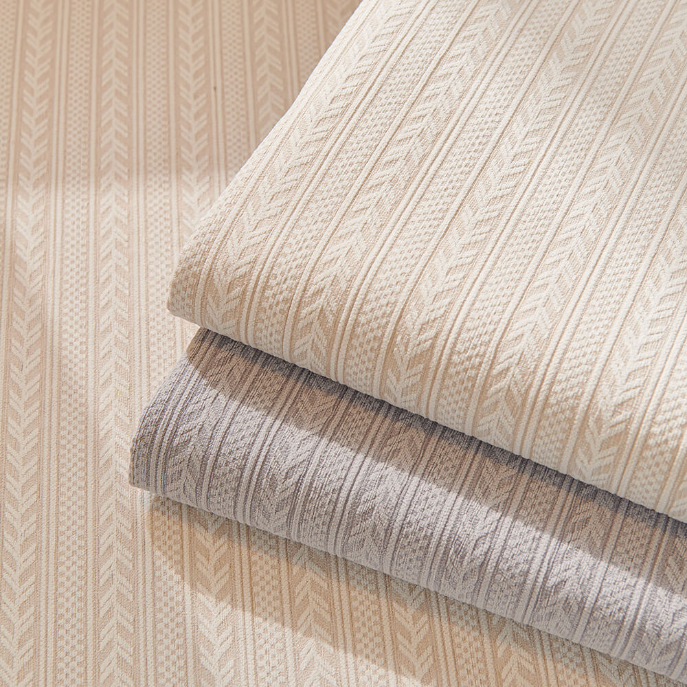 Minimalist Water-resistant Wheat Stripe Design Chenille Couch Cover