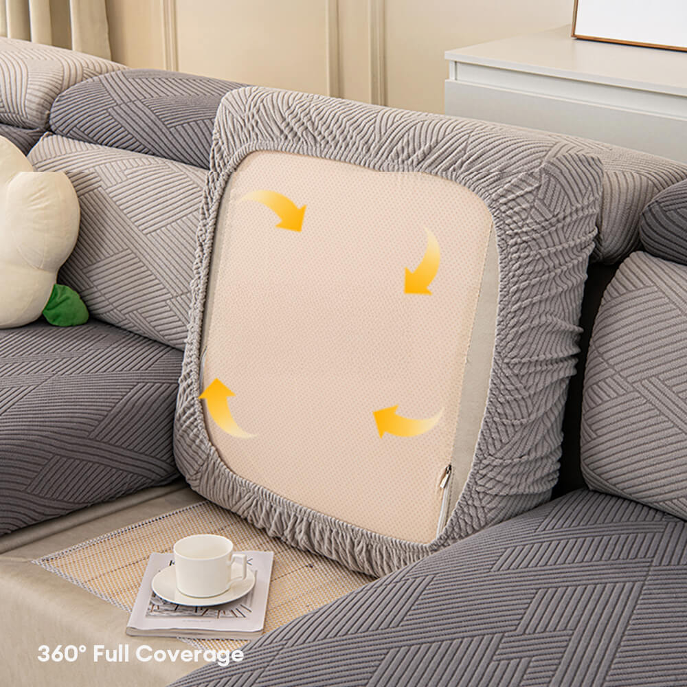 Modern Geometric Stretch Full-Wrap Magic Couch Cover