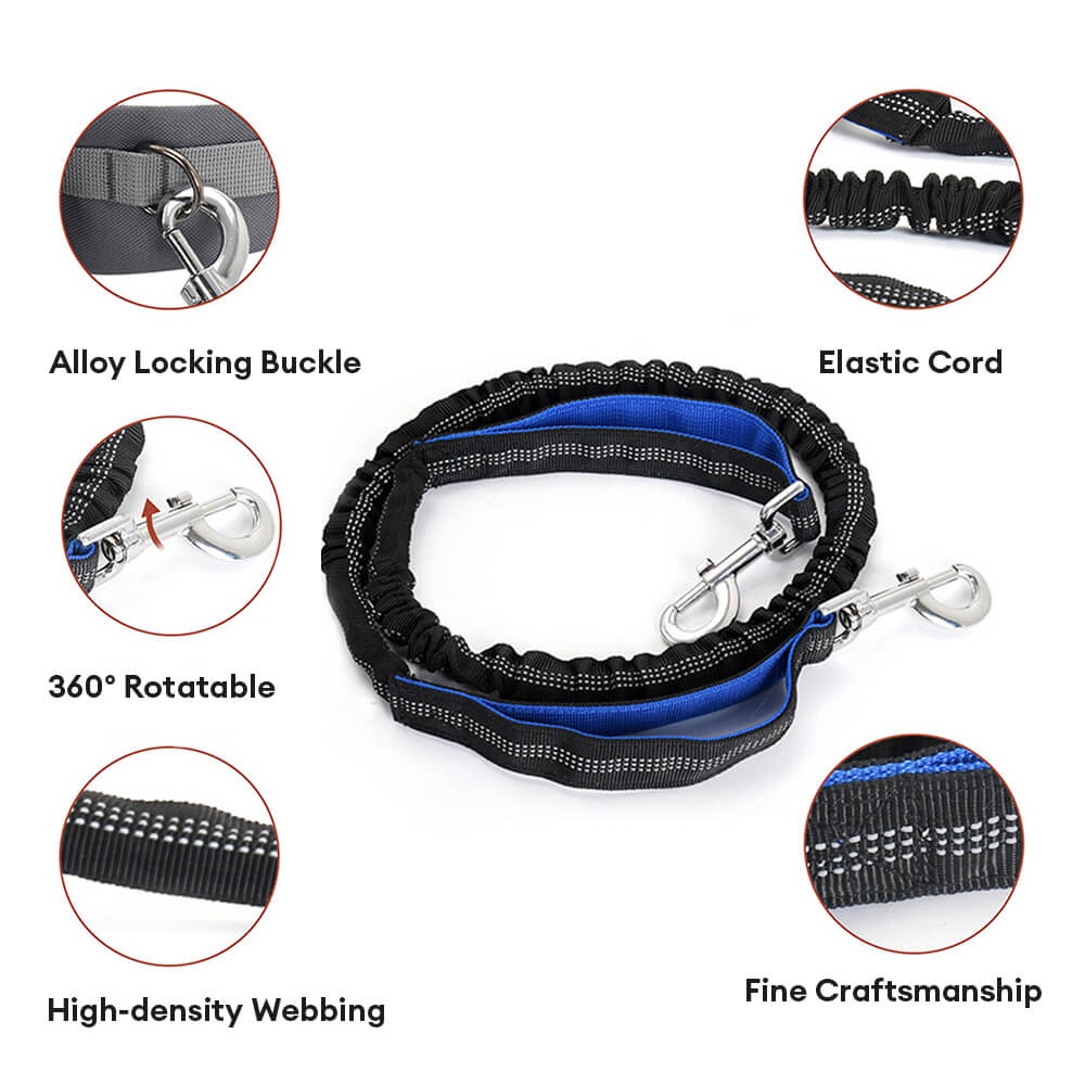 Al aire libre impermeable 3 en 1 juego de bolsas de cintura para perros de correa multifunción