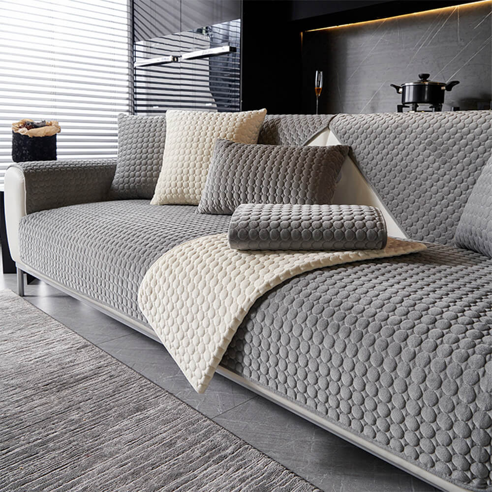 Cubierta de sofá sin deslizamiento transpirable para la humedad del gamuza acolchada