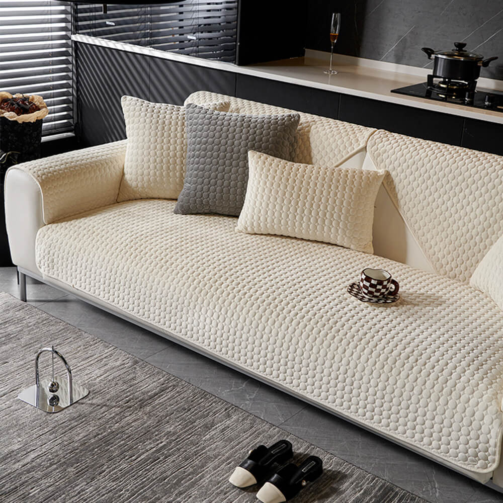 Cubierta de sofá sin deslizamiento transpirable para la humedad del gamuza acolchada