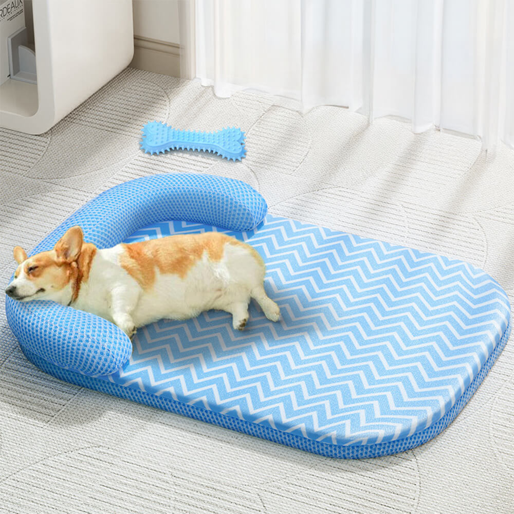 Scratch-Resistant Waterproof Breathable Neck-Support Dog Bed