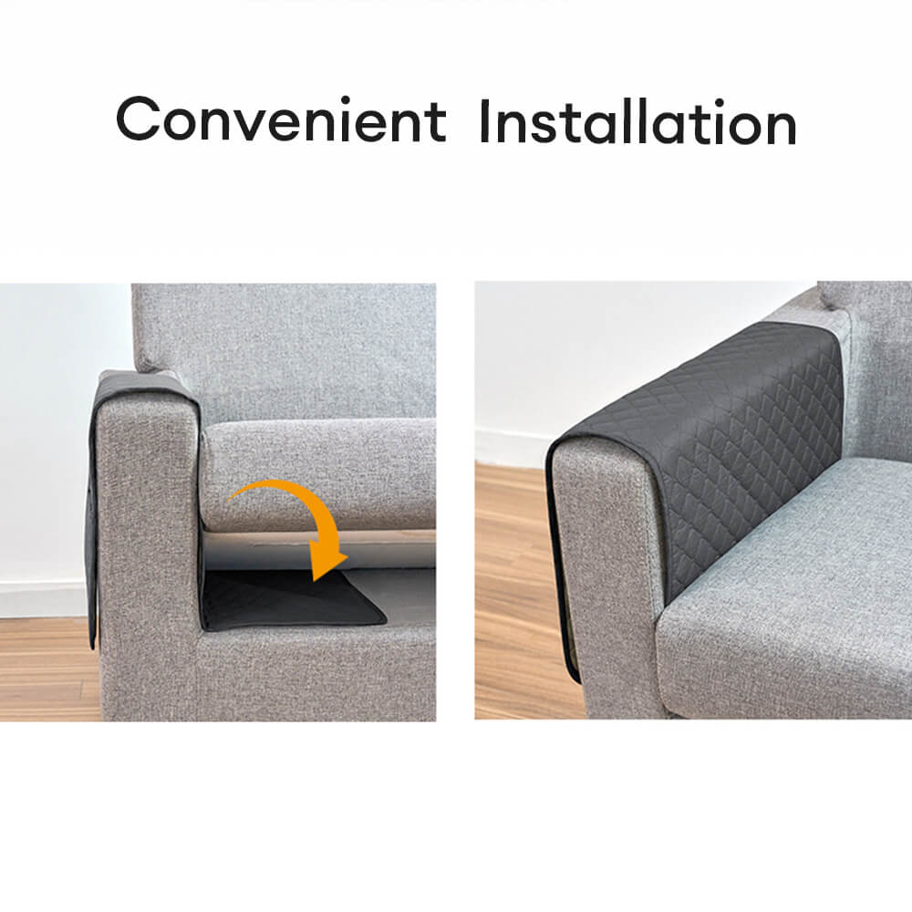 Soft Furry Non-Slip Sofa Protector Armrest Cover Set