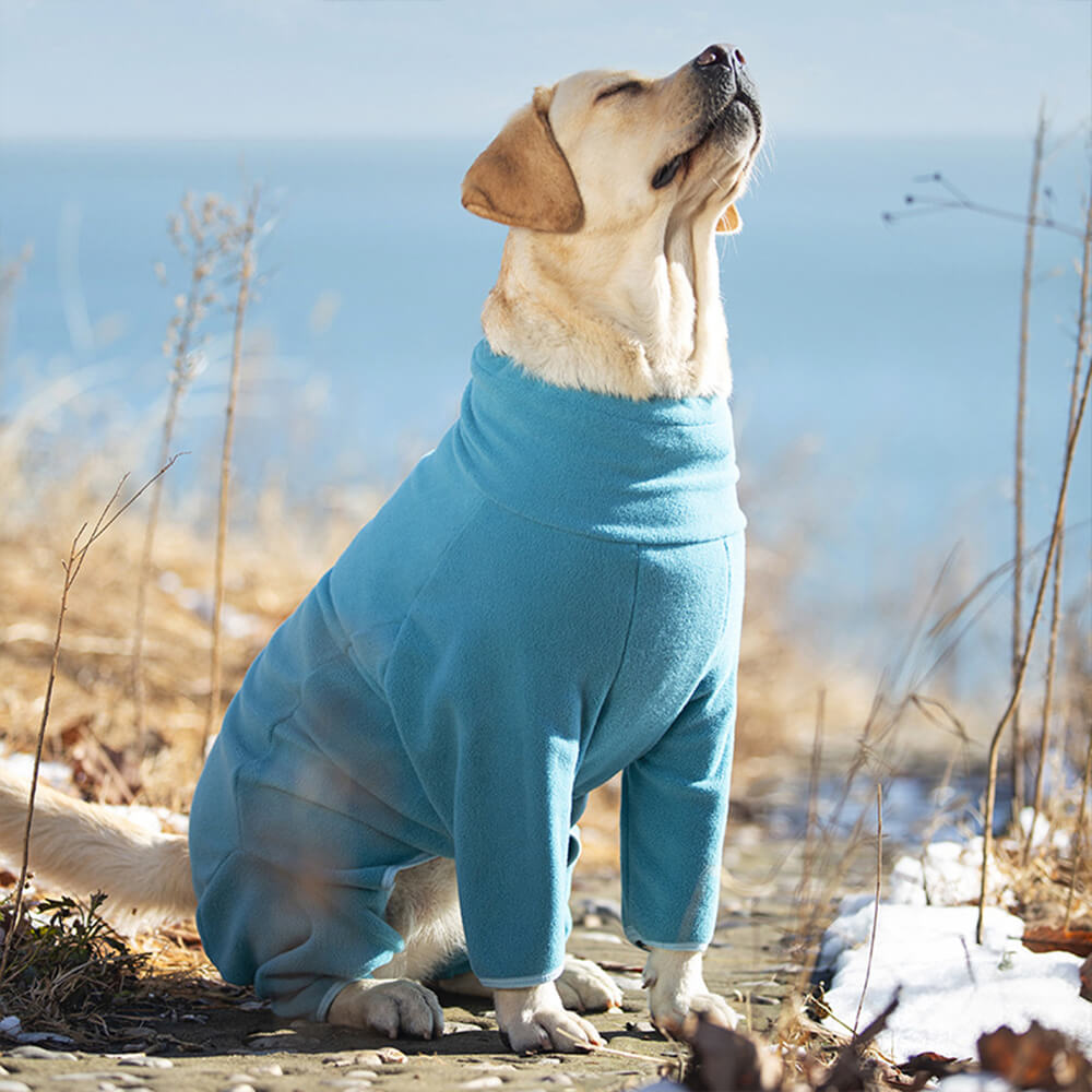 Polar de viento polar de vellón con tortuga de tortuga de calidez de cuerpo completo