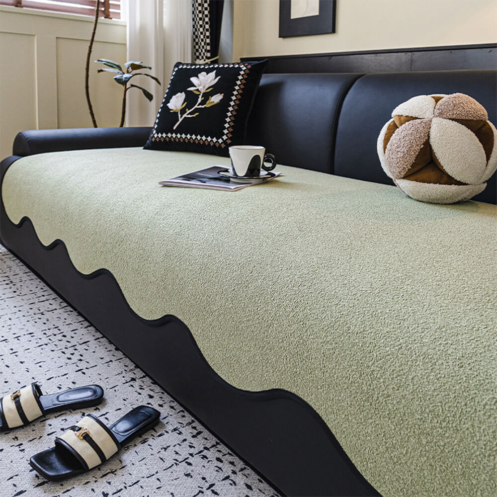 Water-repellent Teddy Fleece Non-Slip Straight Outdoor Couch Cover