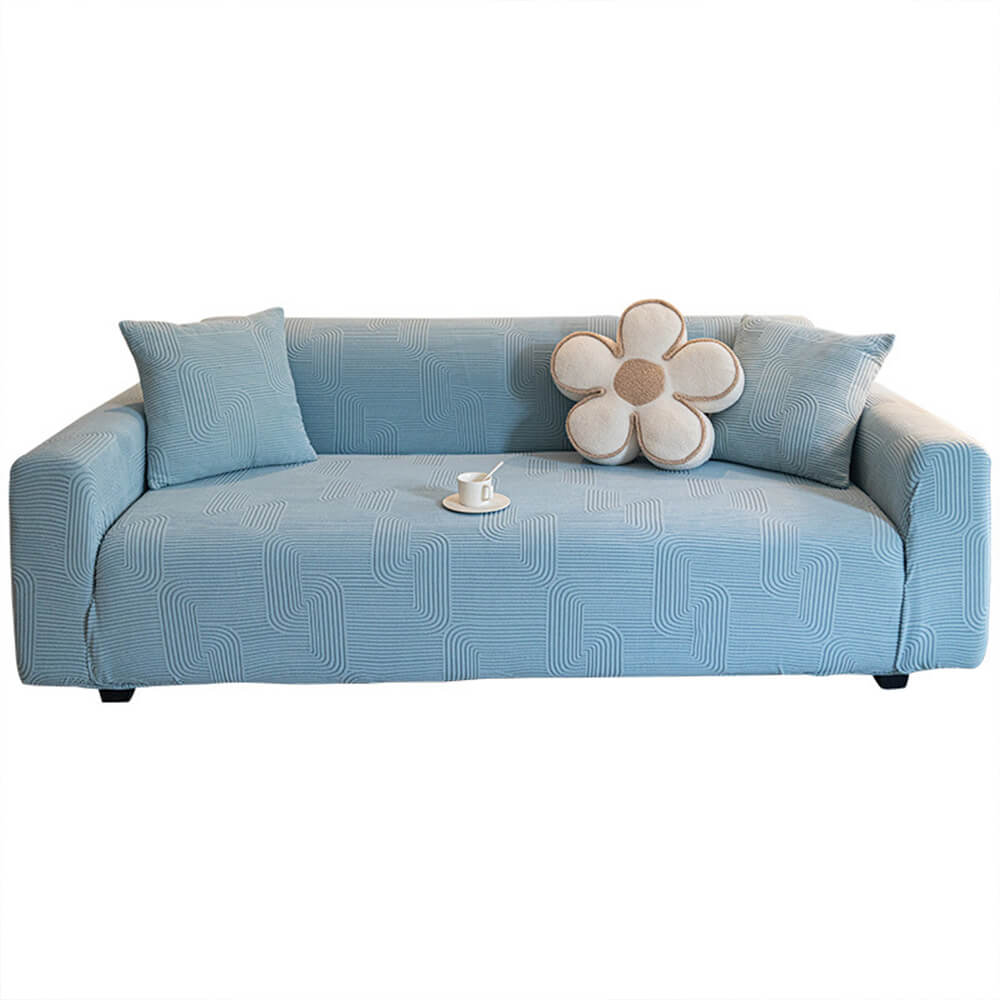 All-Seasons Polar Fleece Elastic Full Wrap Anti-Scratch Couch Cover