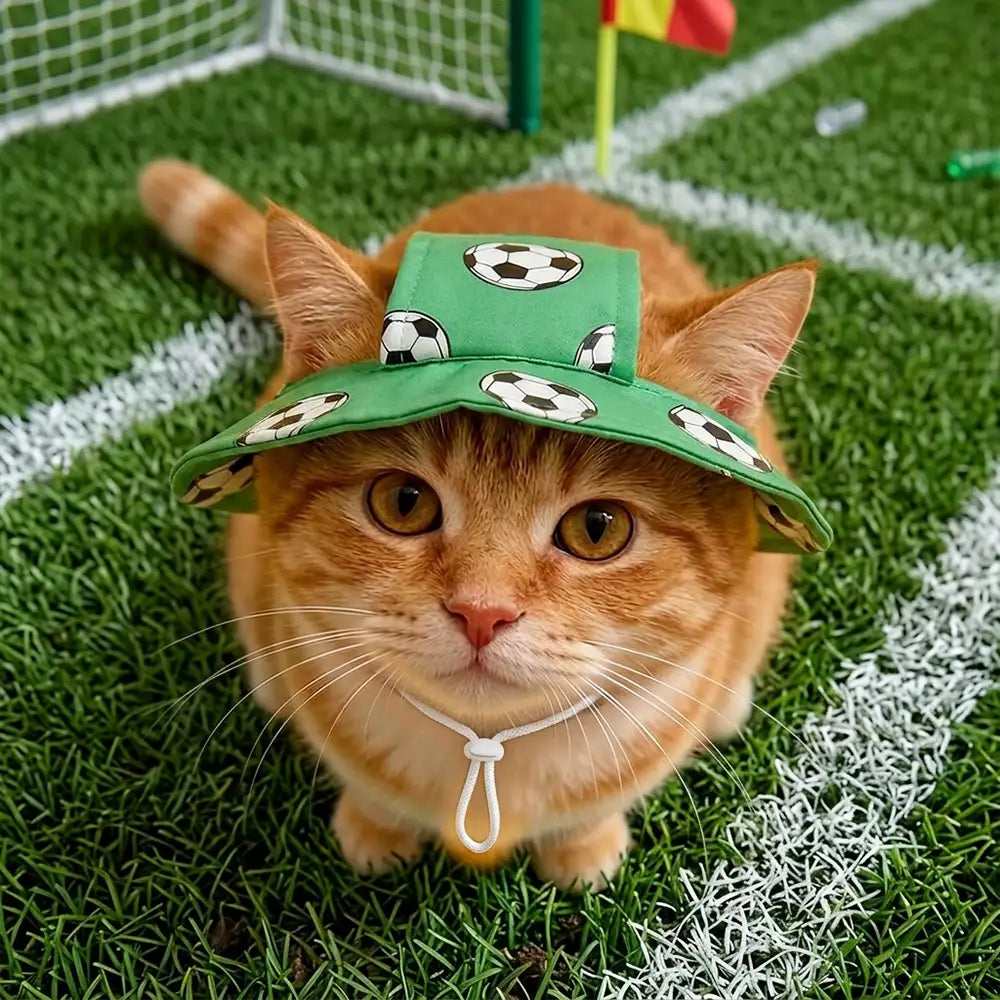 Football Pattern Pet Hat