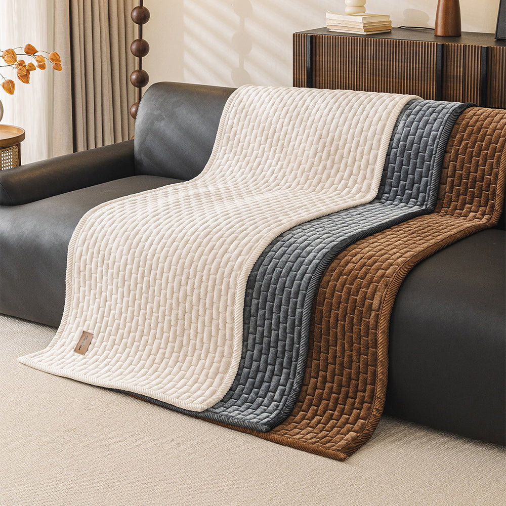 Soft Plush Scratch-Resistant Pet Mat Non-Slip Couch Cover