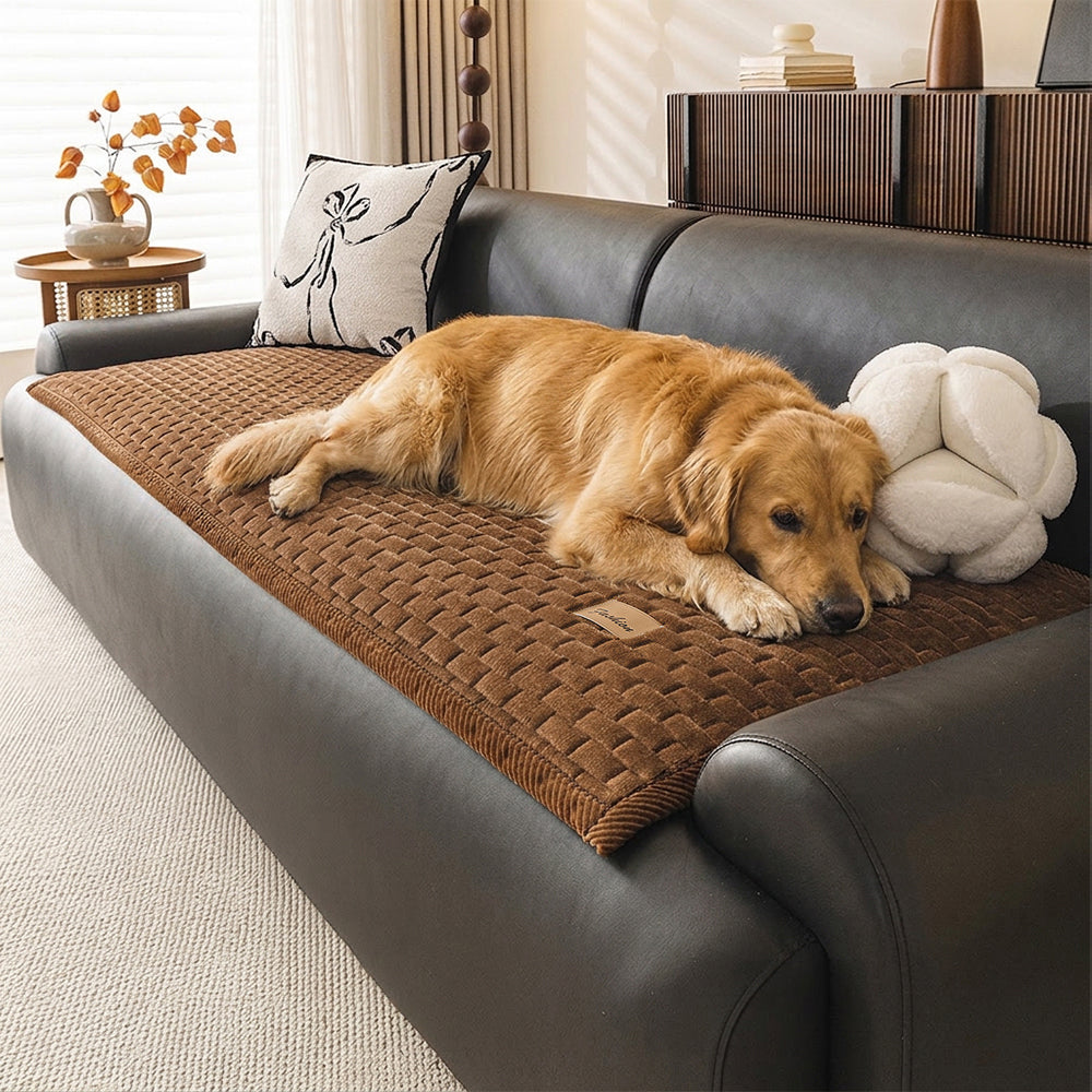 Soft Plush Scratch-Resistant Pet Mat Non-Slip Couch Cover
