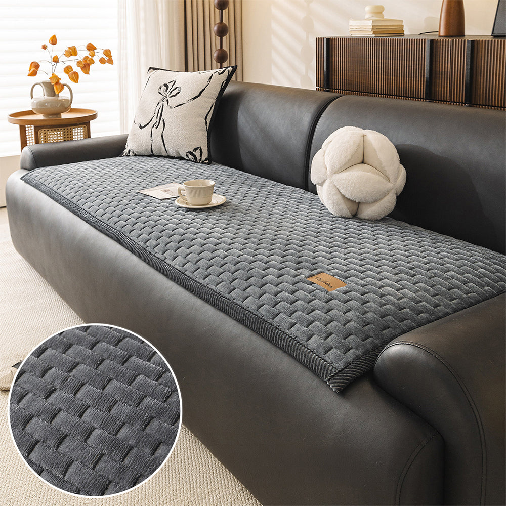 Soft Plush Scratch-Resistant Pet Mat Non-Slip Couch Cover
