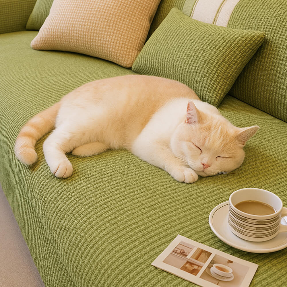 All Seasons Pet-Friendly Anti-Snag Woven Couch Cover