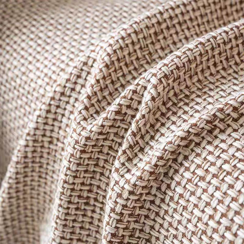 Breathable Woven Linen-Look Scratch-Resistant Throw Couch Cover