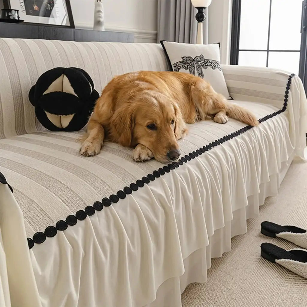 Chenille Scratch-resistant Pet-friendly Sofa Protector Non-slip Couch Cover