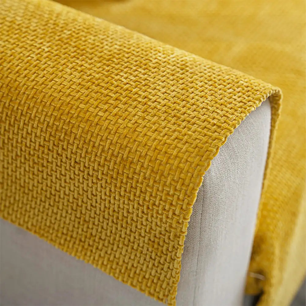 Velvet tejido de nube gruesa cubierta de sofá sin deslizamiento resistente a los rasguños