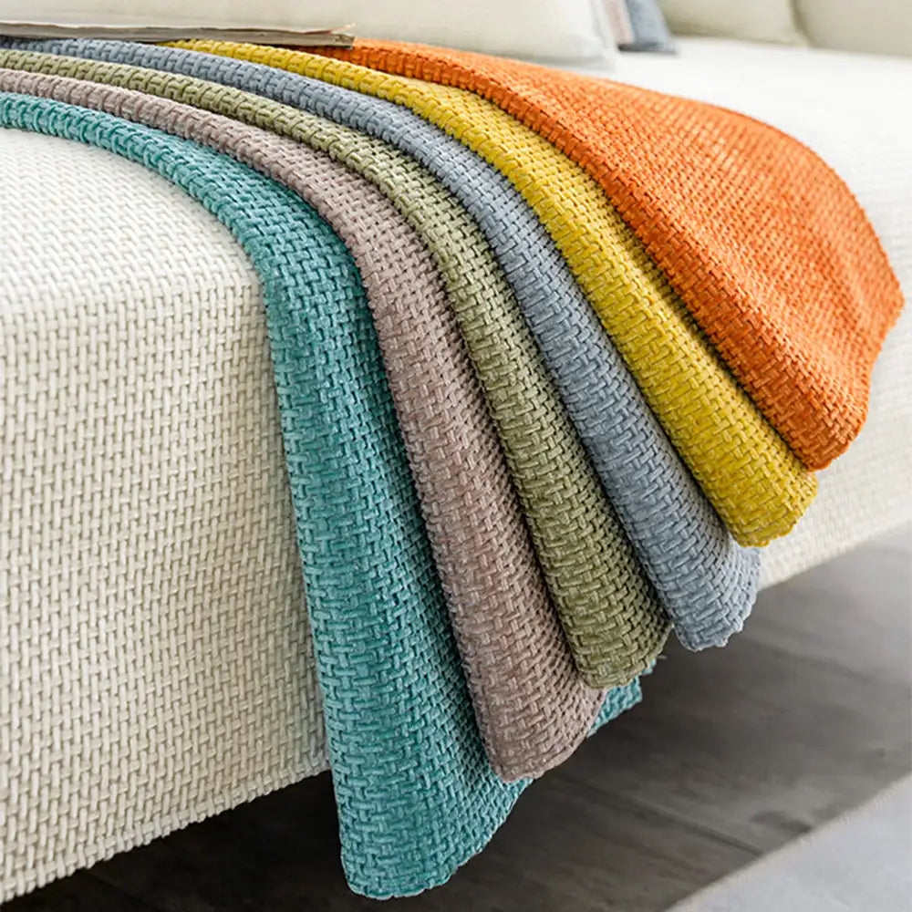 Velvet tejido de nube gruesa cubierta de sofá sin deslizamiento resistente a los rasguños