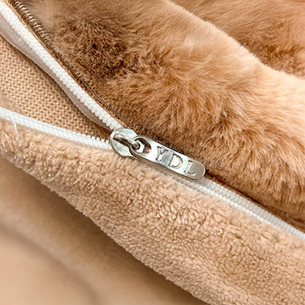 Weiches Bettlaken-Set aus buntem, strukturiertem Blasen-Kaninchenfell mit Farbverlauf