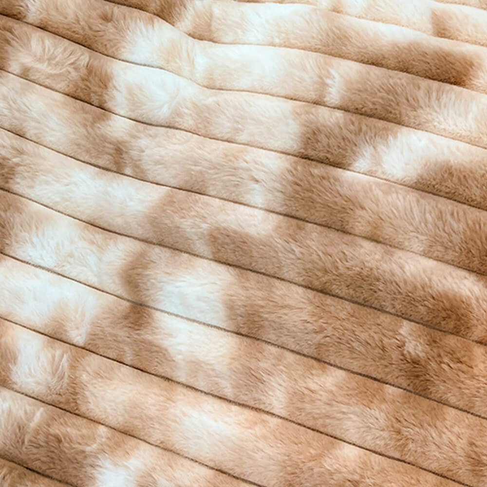 Weiches Bettlaken-Set aus buntem, strukturiertem Blasen-Kaninchenfell mit Farbverlauf