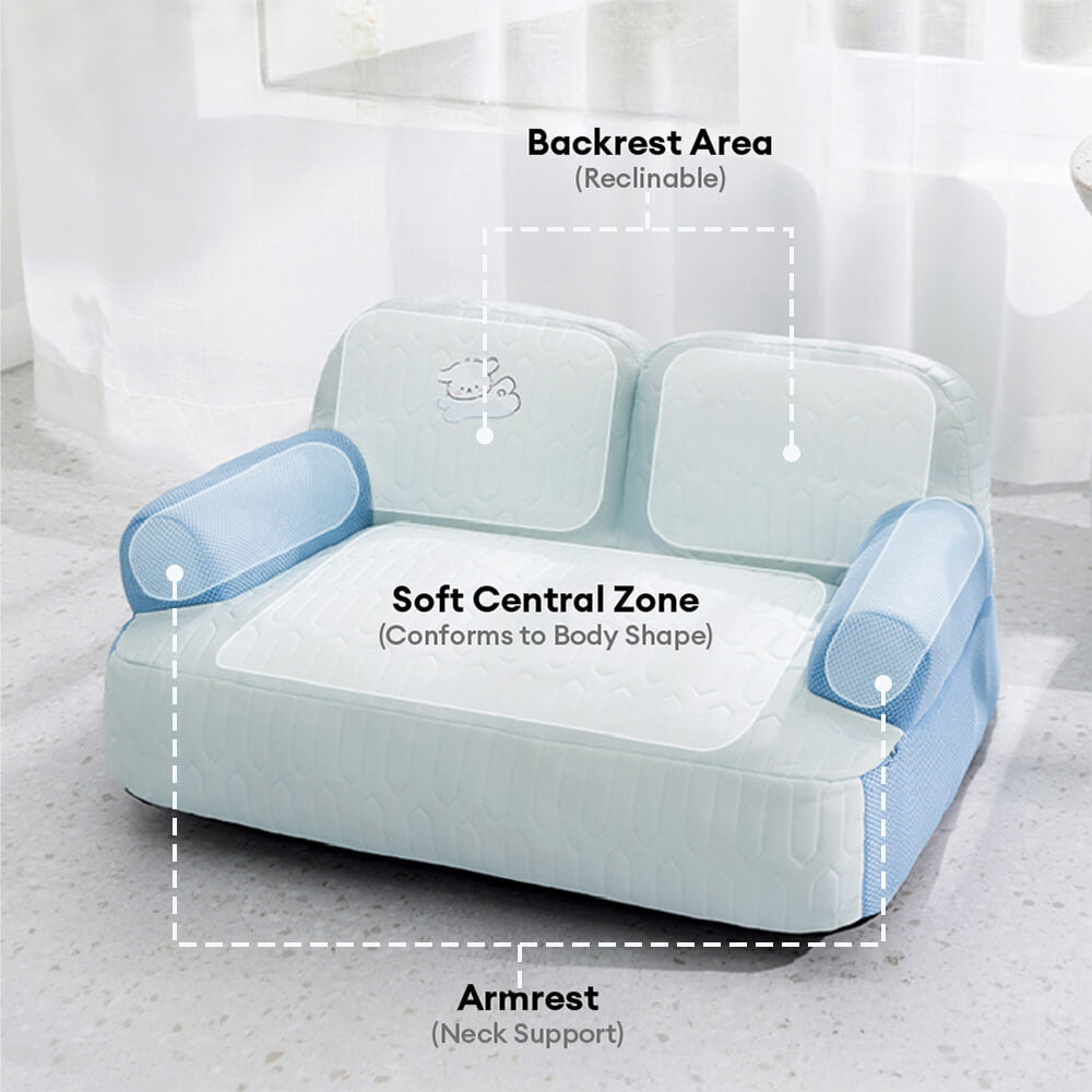 Cooling Breathable Latex Fabric Comfortable Neck Support Dog Sofa Bed