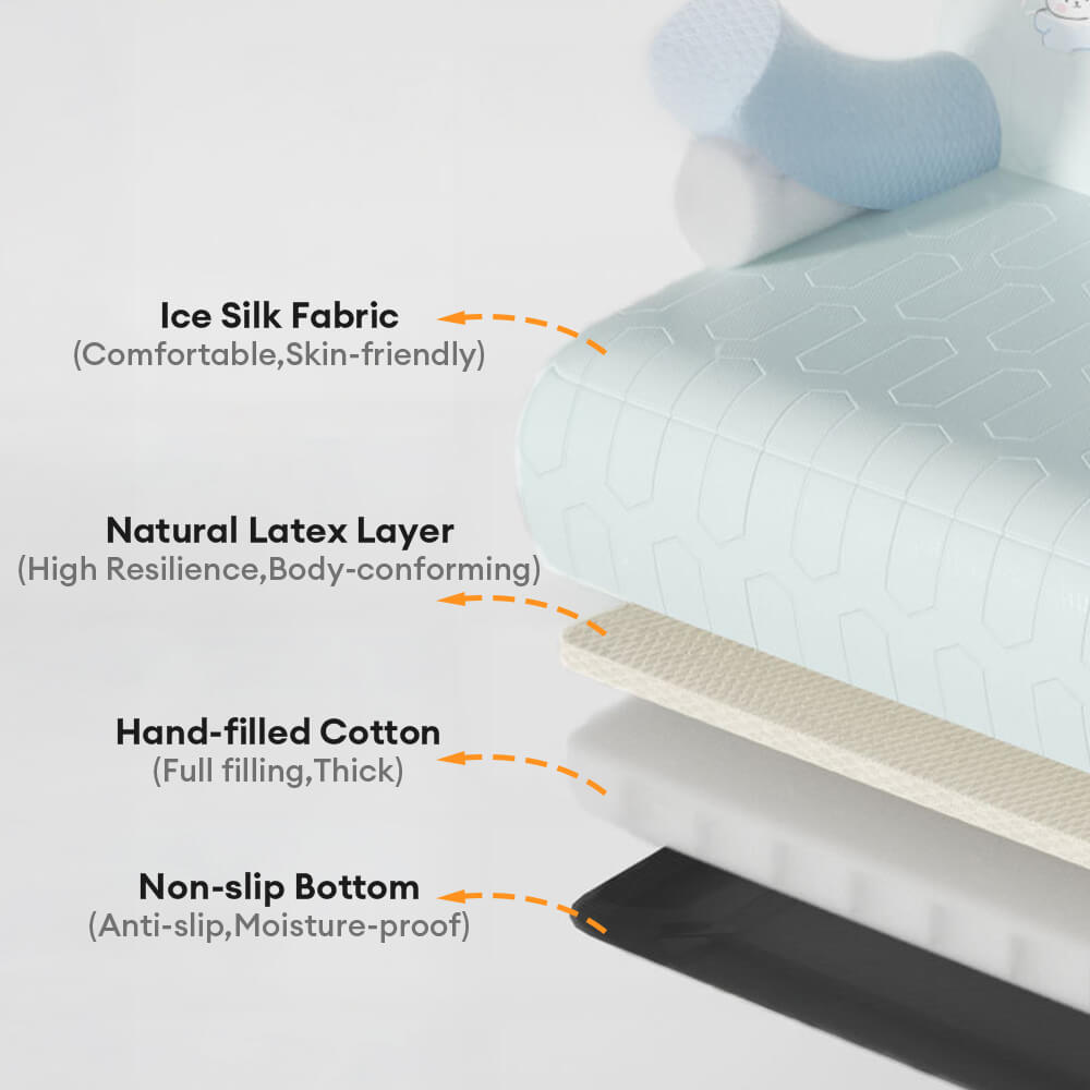 Cooling Breathable Latex Fabric Comfortable Neck Support Dog Sofa Bed