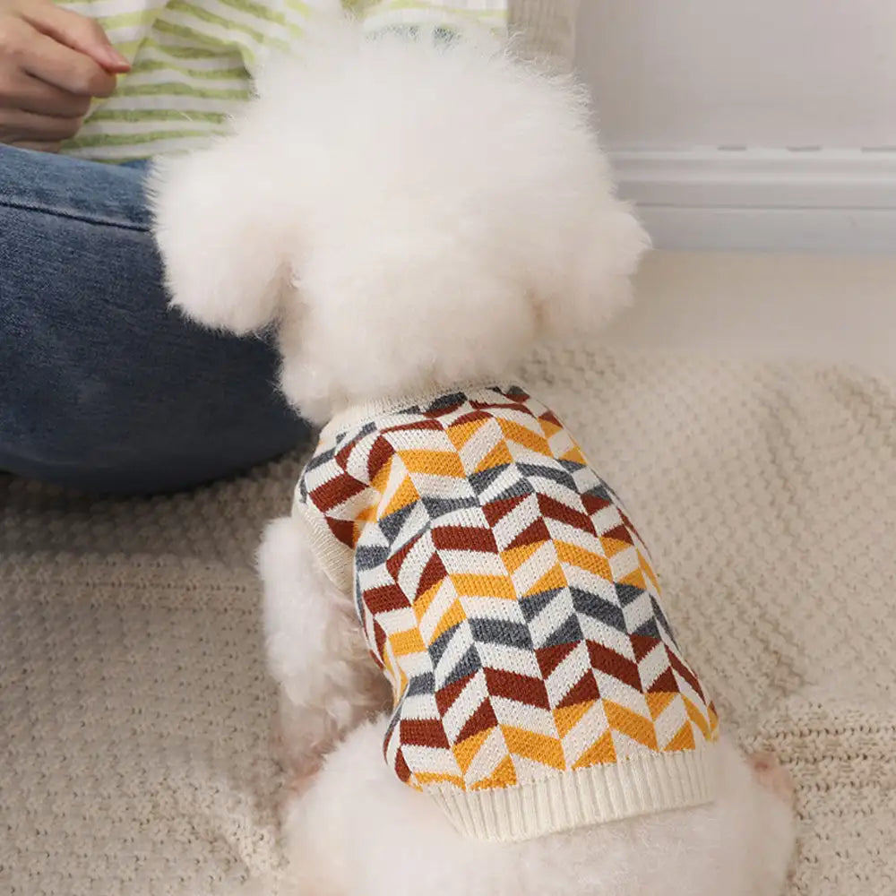 Diamond Striped Dachshund Dog Sweater