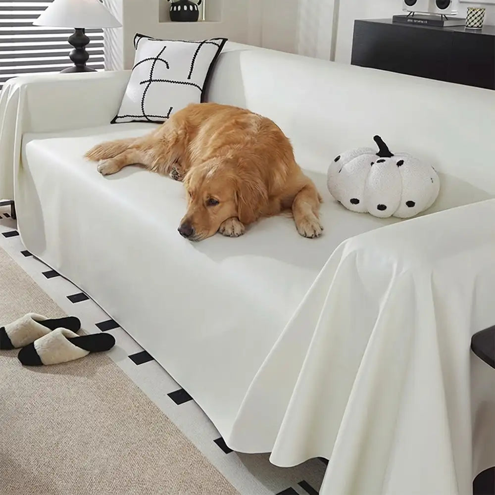 Faux Leather Waterproof Pet Hair-Resistant Sofa Protector Couch Cover