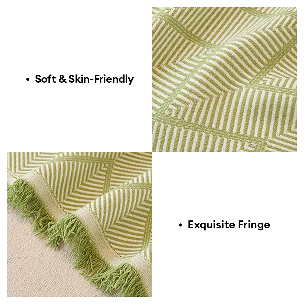 Faux Linen Scratch-Resistant Furniture Protector Sofa Blanket Couch Cover