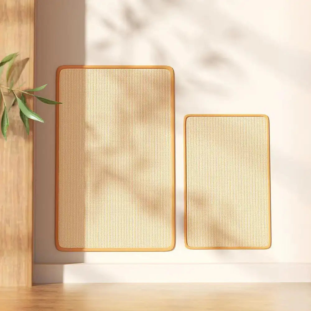 Faux Sisal Cat Scratcher Mat Sofa Protector with Velcro Tape