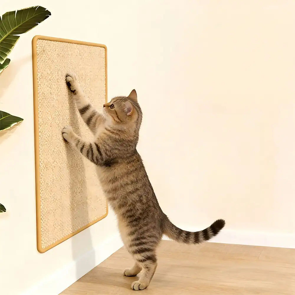 Faux Sisal Cat Scratcher Mat Sofa Protector with Velcro Tape