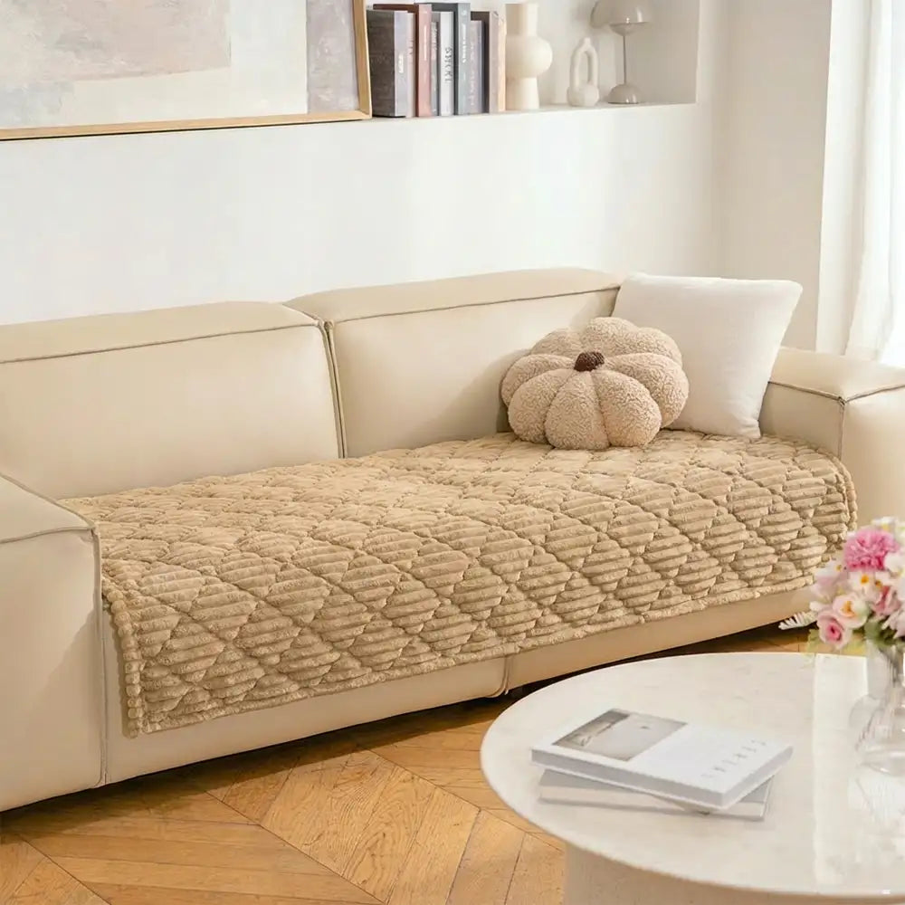 Fluffy Fuzzy Pet-Friendly Sofa Protector Washable Couch Cover Pet Mat