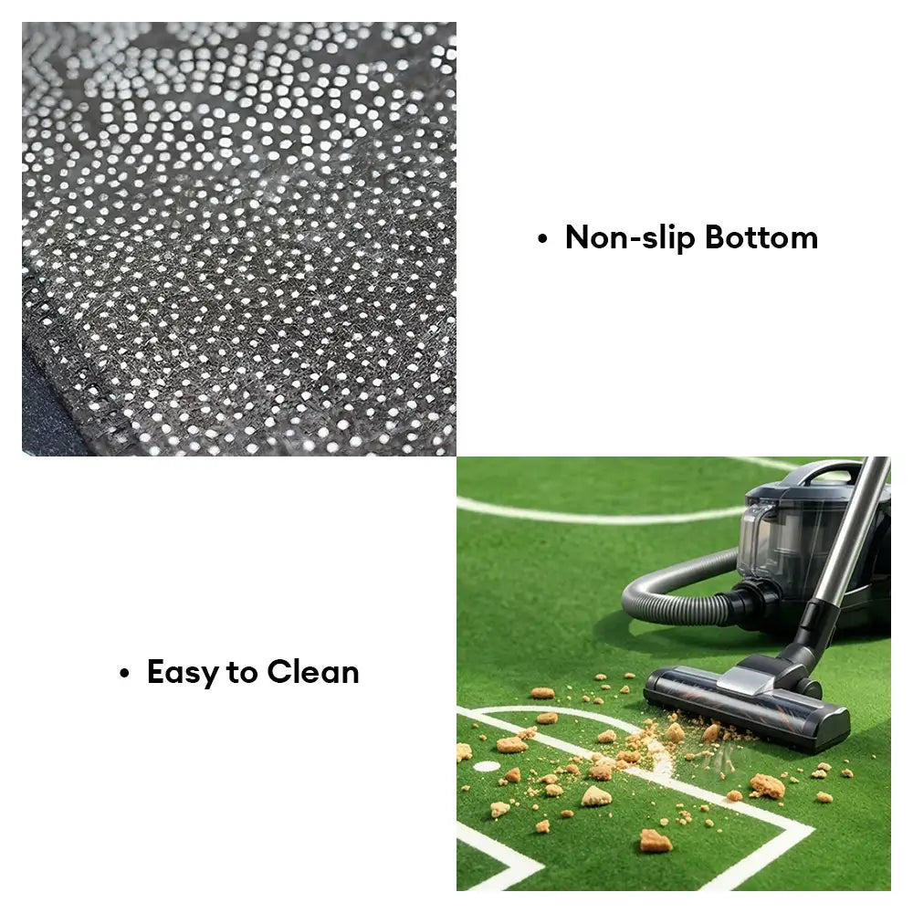 Football Field Pattern Scratch-Resistant Non-Slip Carpet