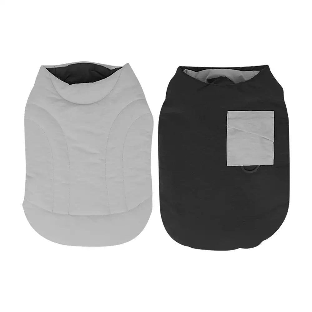 Functional Color-Block Dual-Sided Reversible Wear Dog Vest Coat