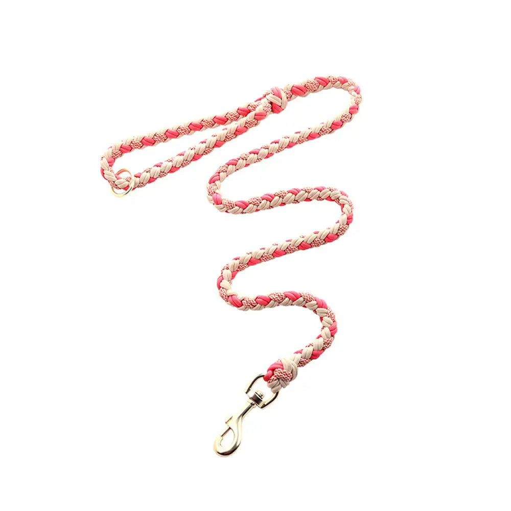 Heavy-Duty Hand-Woven Nylon Dog Leash for Medium and Large Dogs