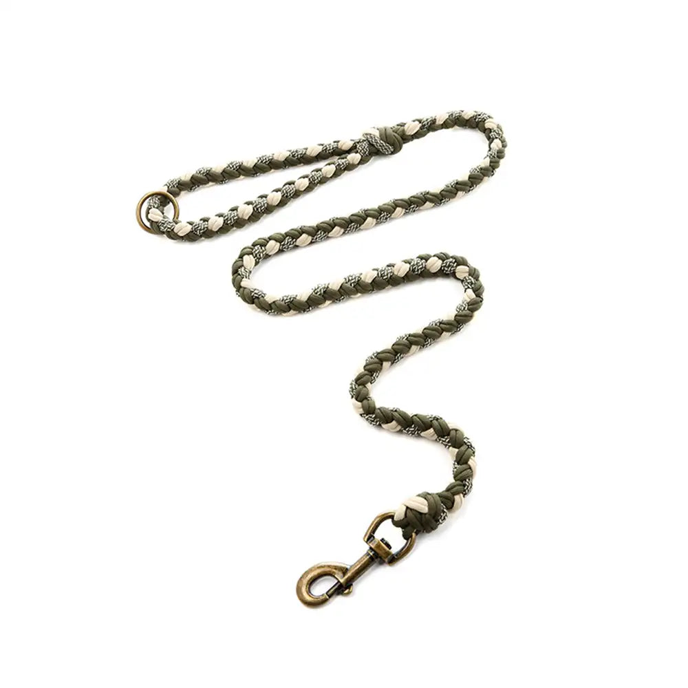 Heavy-Duty Hand-Woven Nylon Dog Leash for Medium and Large Dogs
