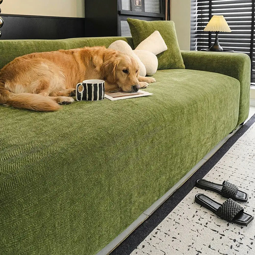 Herringbone Full Coverage Comfortable Scratch-Resistant Sofa Protection Magic Outdoor Couch Cover