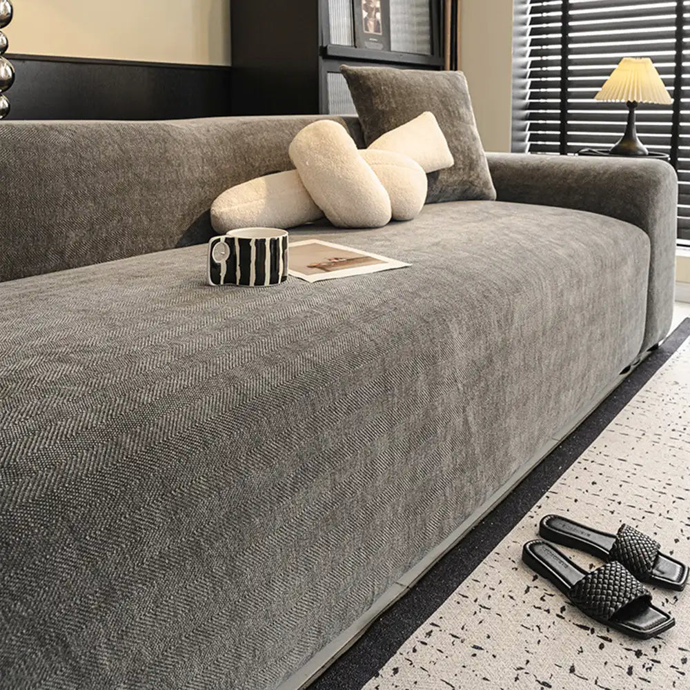 Herringbone Full Coverage Comfortable Scratch-Resistant Sofa Protection Magic Outdoor Couch Cover