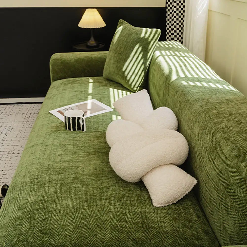 Herringbone Full Coverage Comfortable Scratch-Resistant Sofa Protection Magic Outdoor Couch Cover