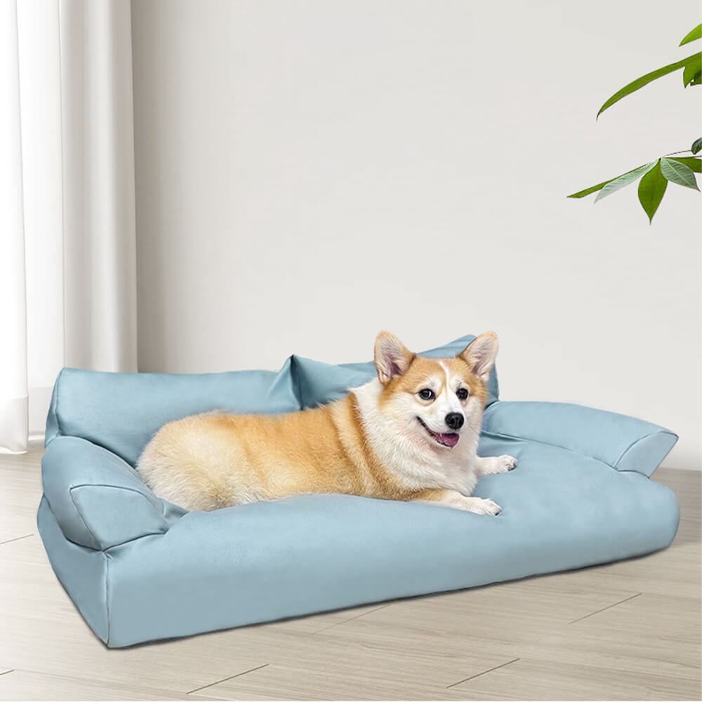 Faux Leather Anti-scratch and Waterproof Cozy Dog Sofa Bed