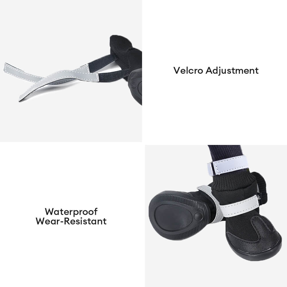 Wasserdichte, warme, langlebige, reflektierende Hundestiefel für den Außenbereich
