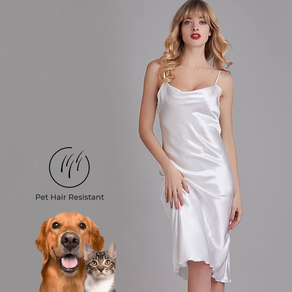 Camisón de seda de lujo de lujo de las mujeres suaves y suaves