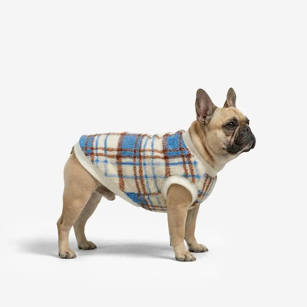 Plaid Comfortable Warm Plush Dog Sweater Suitable For All Breeds of Dogs