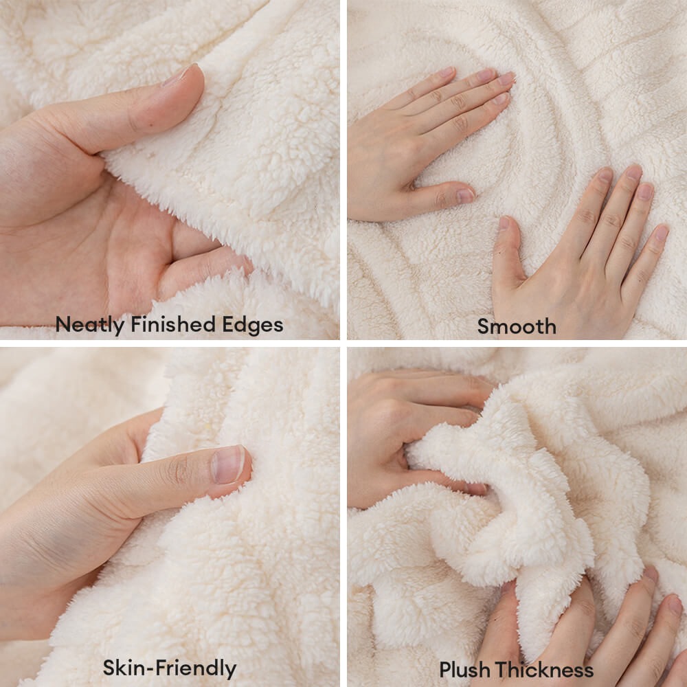 Plush Arch Pattern Modern Dual-Use Throw Blanket Couch Cover