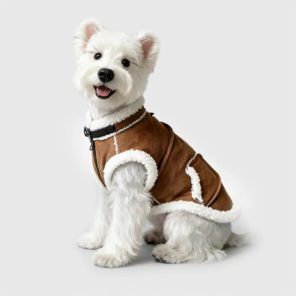 Retro Suede Dog Vest For Small Dogs