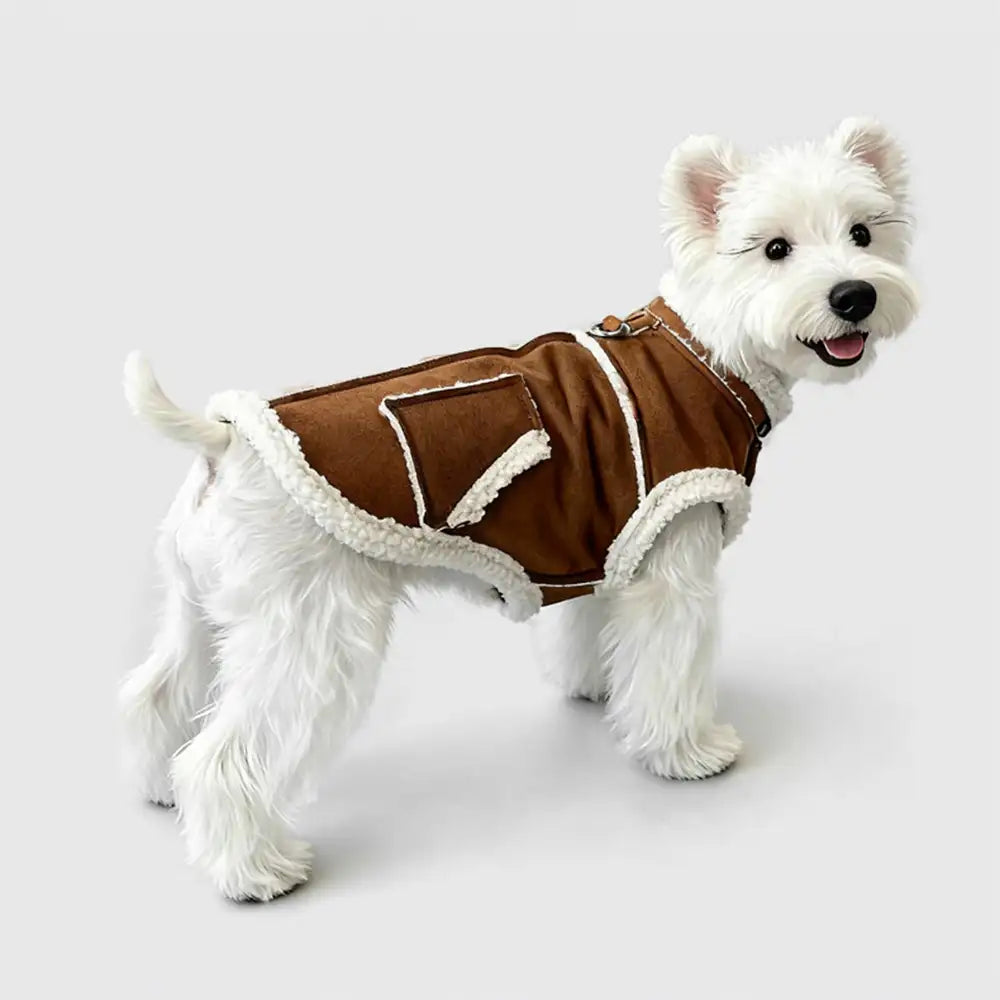 Retro Suede Dog Vest For Small Dogs