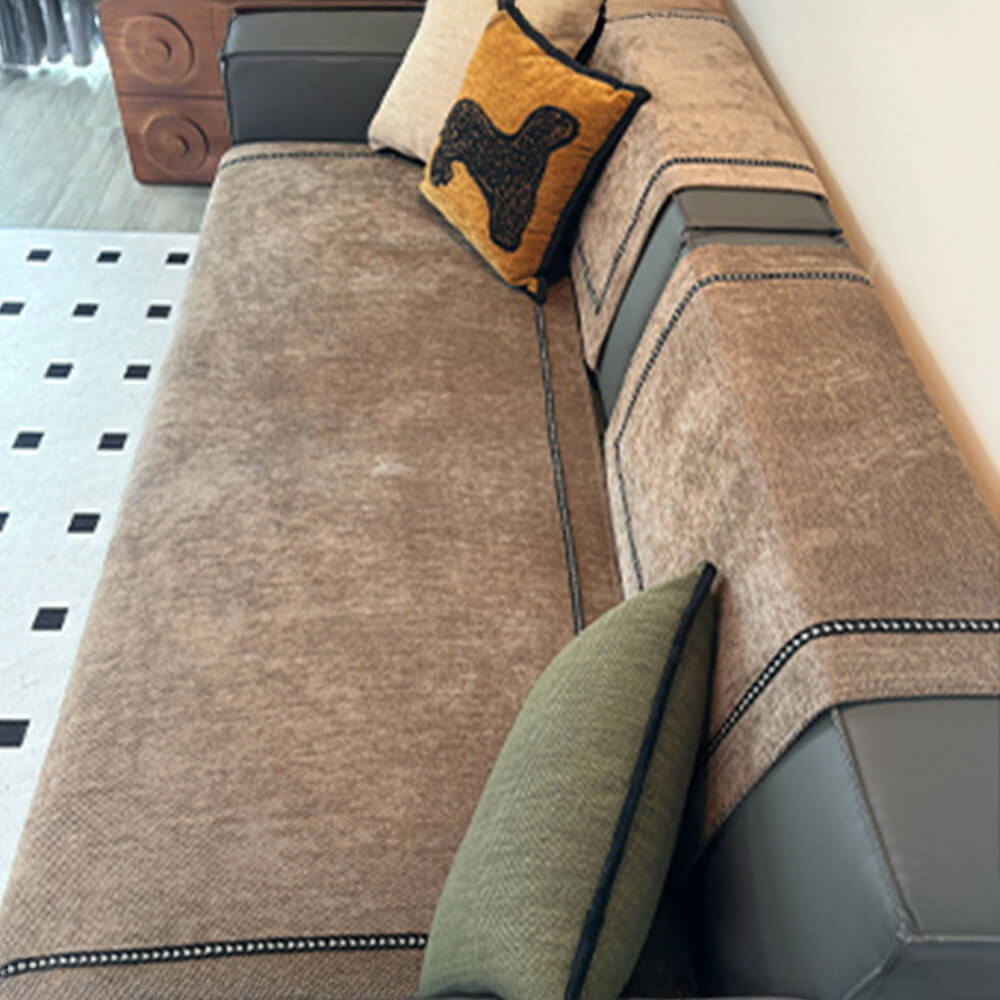 Simple Modern Jacquard High-Weight Non-Slip Chenille Outdoor Couch Cover