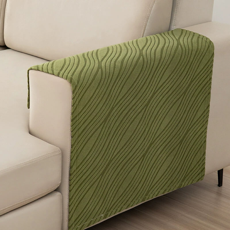 Soft Furry Non-Slip Sofa Protector Armrest Cover Set