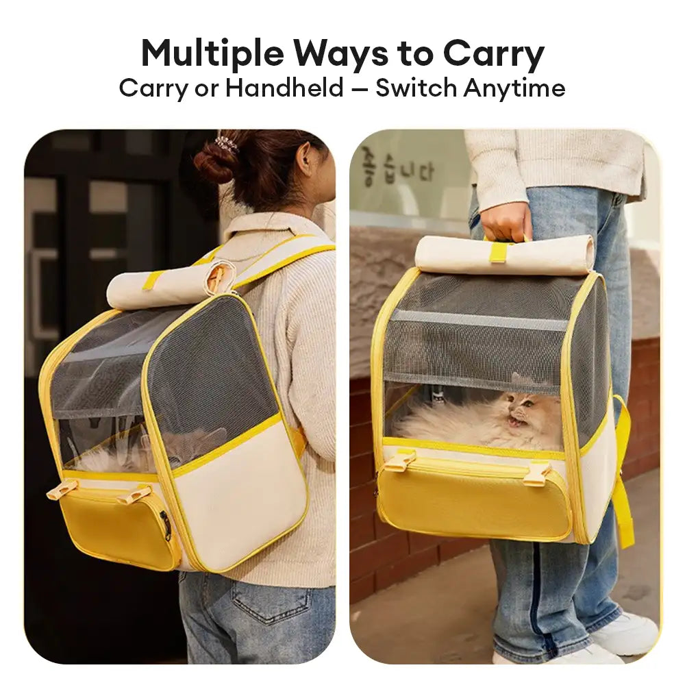 Spacious Lightweight Cat Carrier Backpack with Transparent Window