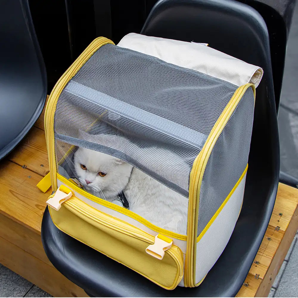 Spacious Lightweight Cat Carrier Backpack with Transparent Window
