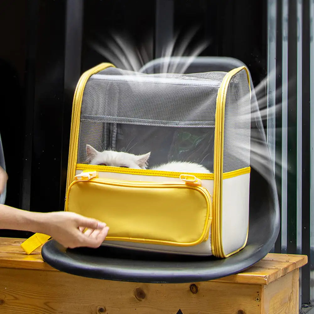 Spacious Lightweight Cat Carrier Backpack with Transparent Window