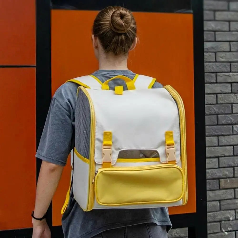 Spacious Lightweight Cat Carrier Backpack with Transparent Window